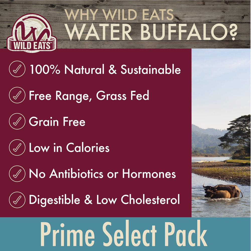 Wild Eats Water Buffalo Prime femur bone closeup sturdy dental-friendly chew