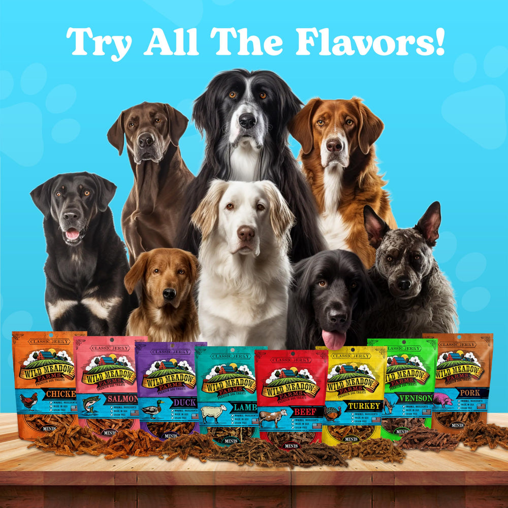 Wild Meadow Farms grain-free ingredients label highlights all-natural basics.
