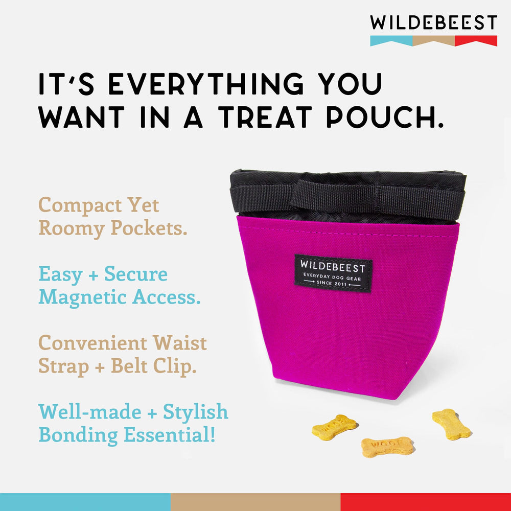 Wildebeest Alamo pouch shows two water-resistant compartments for snacks and items.