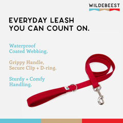Wildebeest Funston waterproof leash handle closeup highlights grippy 1000D wrap.