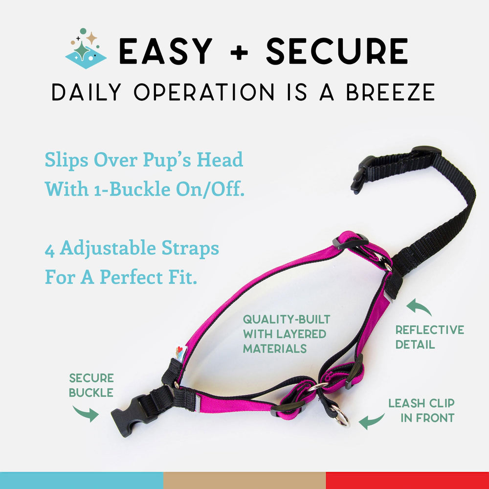Wildebeest No Pull Harness 1000D nylon durability reinforcing daily wear resistance