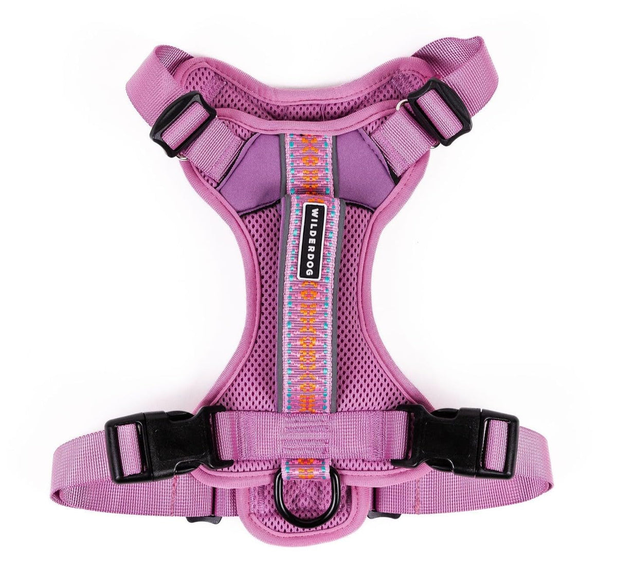 Wilderdog lightweight dog harness lilac front view for comfortable daily walks