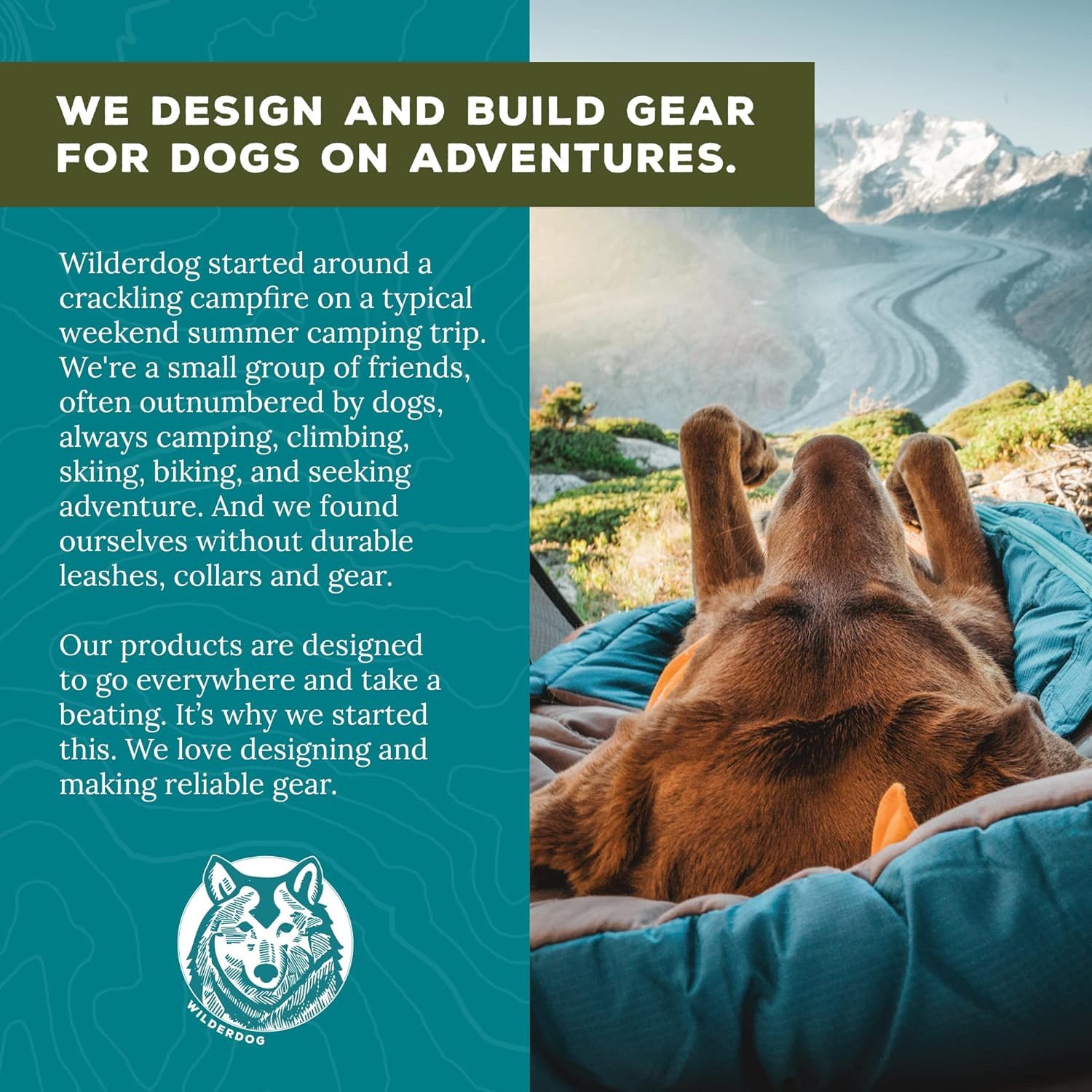 Wilderdog olive sherpa blanket with travel bag for easy transit.