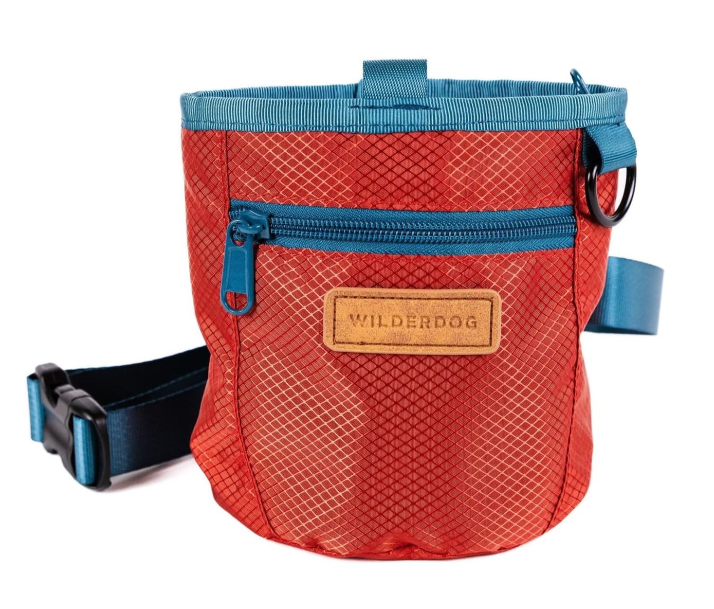 Wilderdog treat pouch with magnetic closure for training rewards.