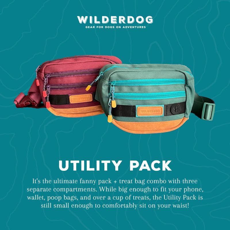 Wilderdog Utility Fanny Pack Pacific Blue measures 10x6x2 inches.