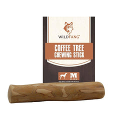 Wildfang Coffee Wood Dog Chew (Medium) showcases durable, splinter-resistant design for medium dogs, dental-friendly.