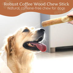 Wildfang Coffee Wood Dog Chew XL splinter-resistant build for safer chewing.