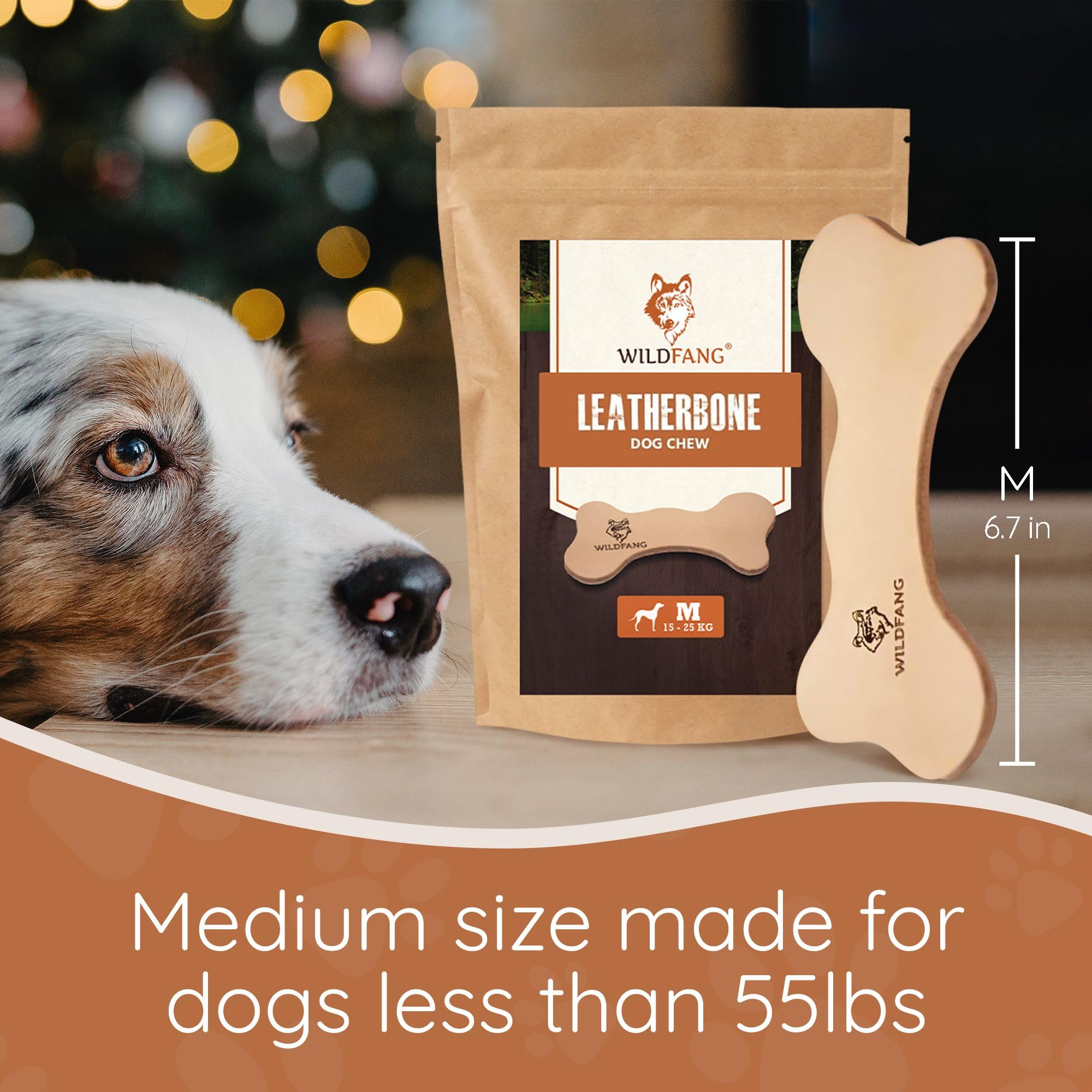 Wildfang Leather Dog Toy Medium leather scent engagement during play