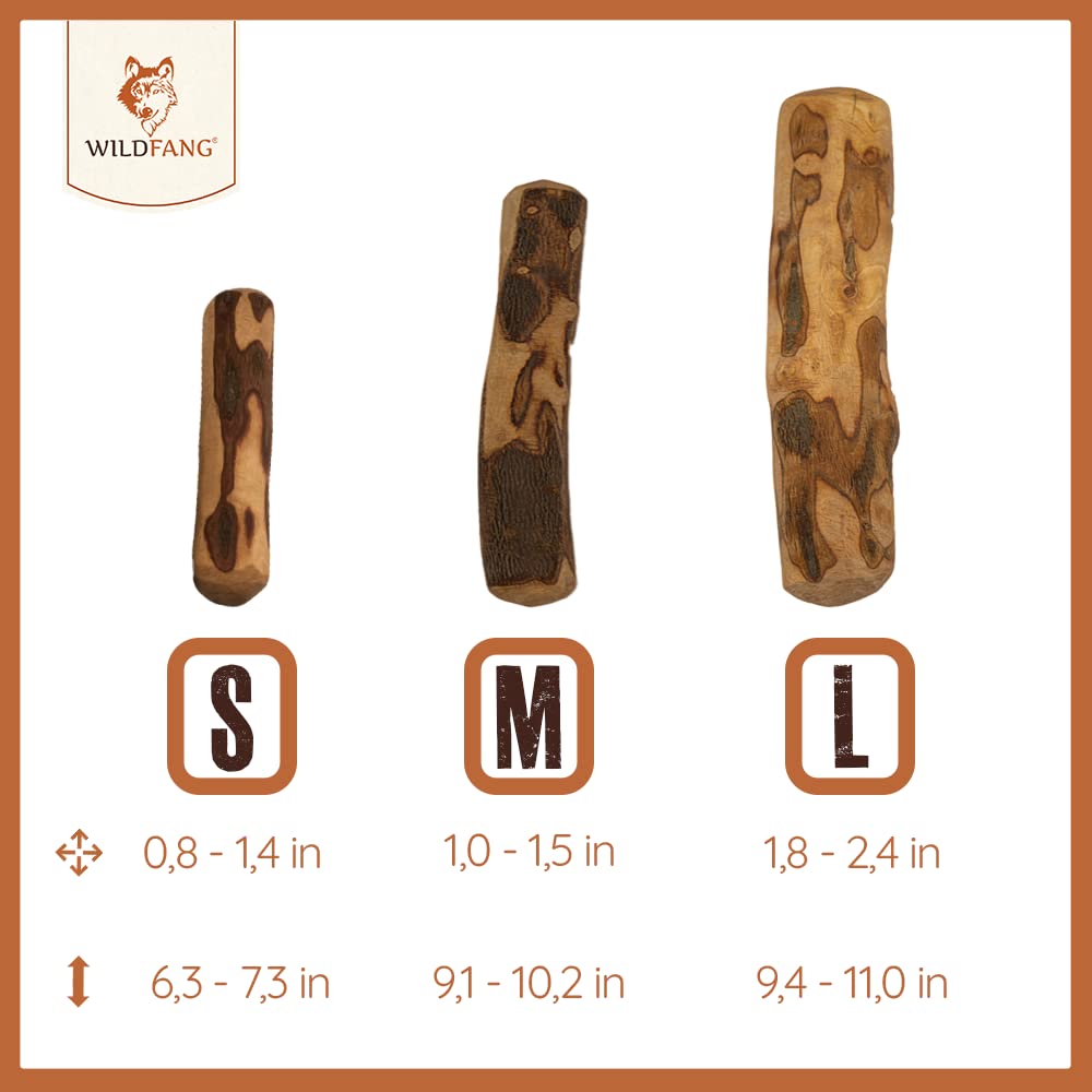 Wildfang Olive Wood Chewing Stick small dog-training session aids focus.