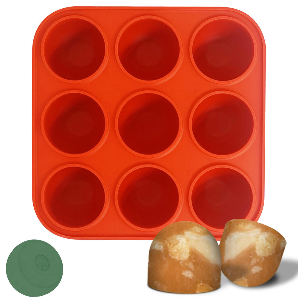 Wilewir 9-cavity silicone mold ready to freeze nine dog treats for quick rewards.
