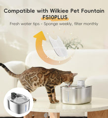 WILKIEE FS10 Plus 6-layer filters ensure effective filtration for pet hydration.