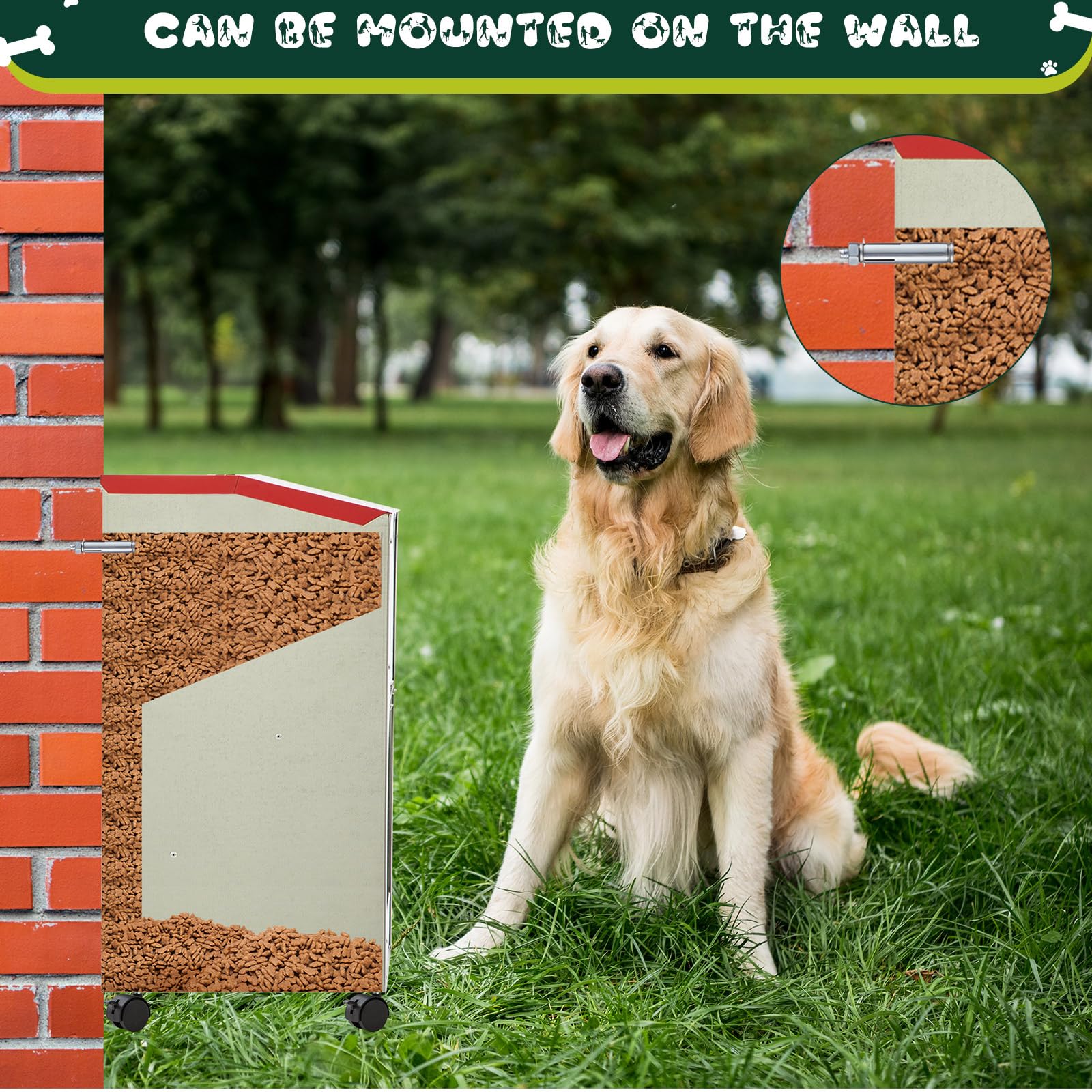 Willinglong dog feeder elevated design supporting large breeds