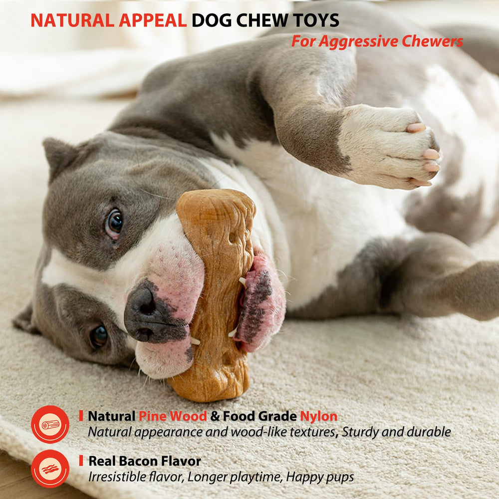 Willjoy grooved-design dog toy demonstrates easy grip and extended chewing sessions.