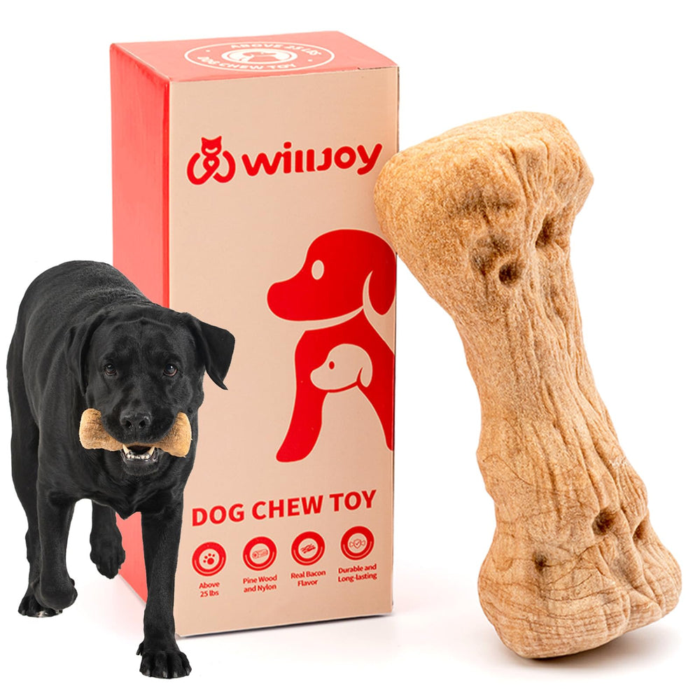 Willjoy pine-wood-nylon-indestructible-dog-toy-large satisfies powerful chewers for hours