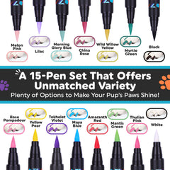Willow Dog Nail Polish Pens Tekhelet Violet swatch supports vibrant color for playful outings.