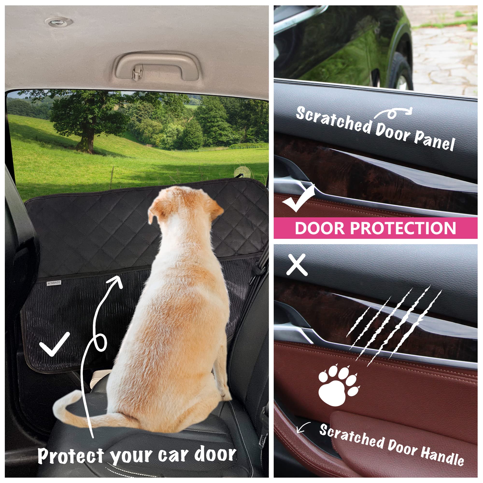Winbate car door protector right cover fits SUVs and trucks, supports universal vehicle protection.
