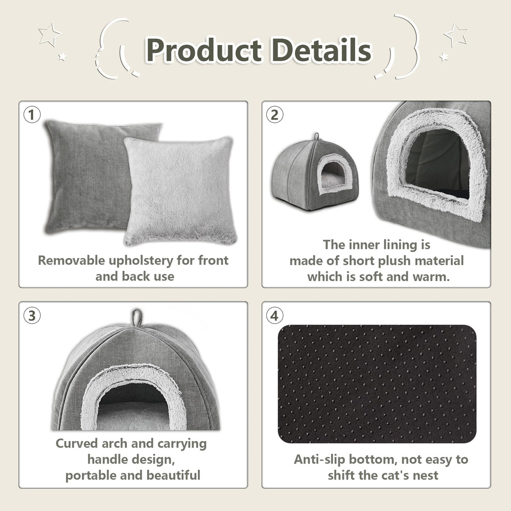 WindRACING cat bed cave anti-slip-bottom keeps bed steady during activity.