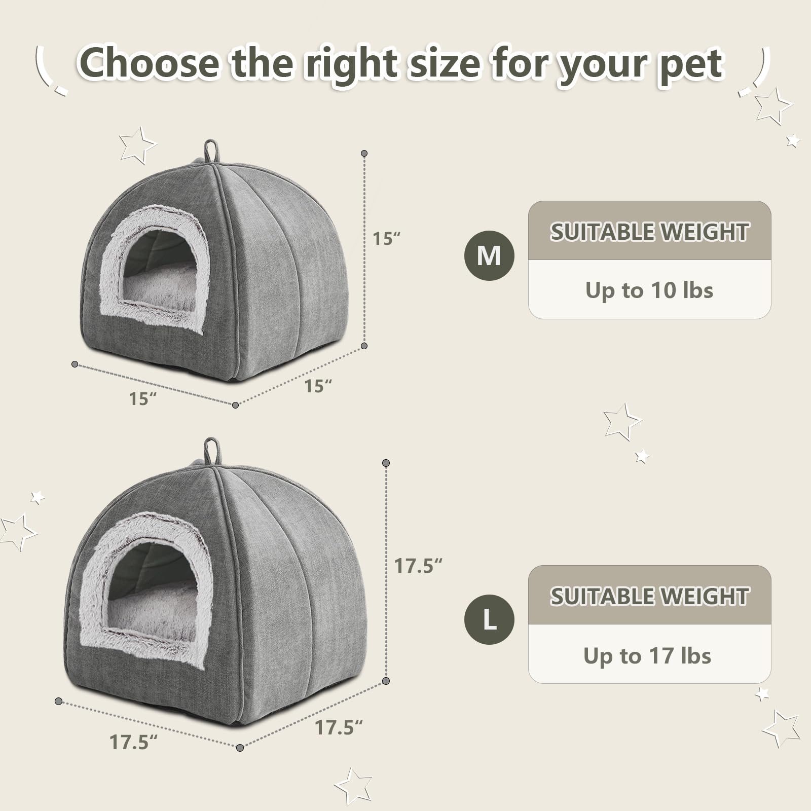 WindRACING cat bed cave foldable-portable design makes travel and storage easy.