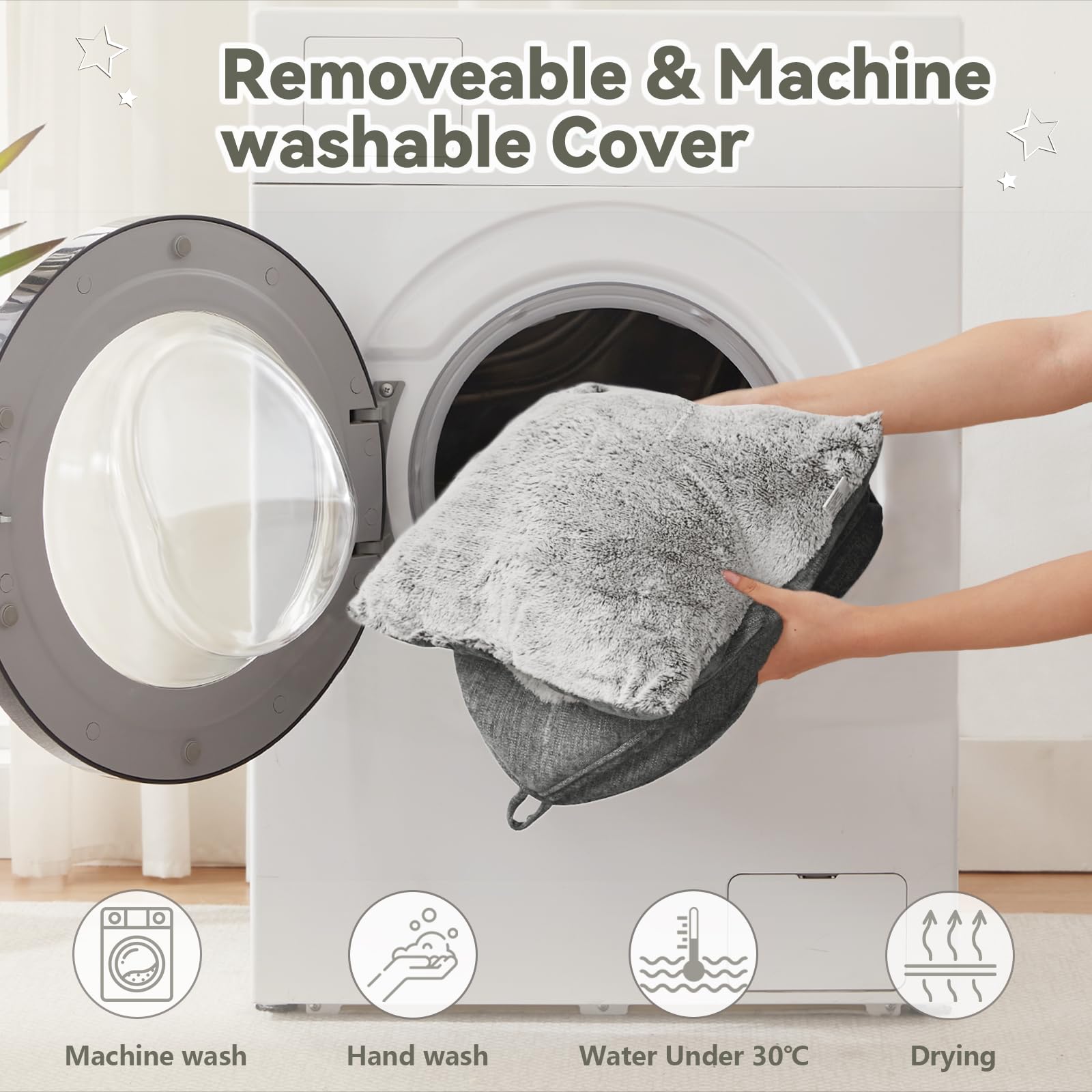 WindRACING cat bed cave washable-removable-cushion allows quick, simple cleaning.