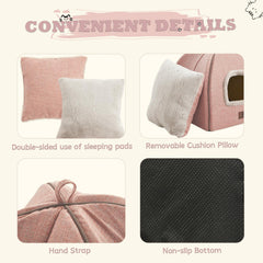 WINDRACING cat bed foldable design for easy travel and storage.