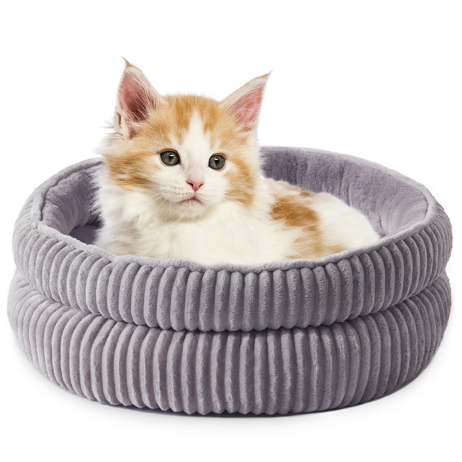 WINDRACING cat bed gray 18x18 with plush surface for warmth and comfort