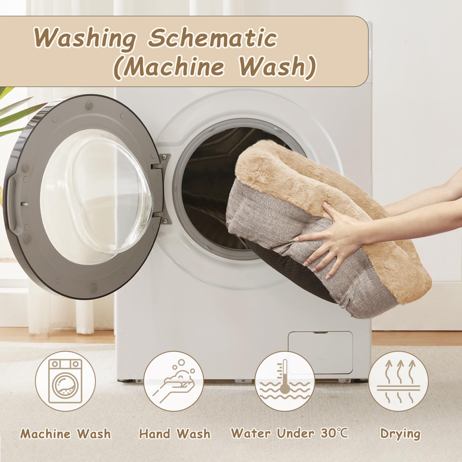 WINDRACING medium 20x20 bed suits 10–20 lb pets for cozy lounging.