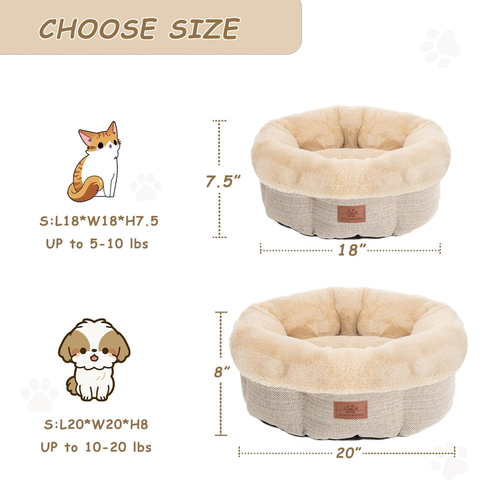 WINDRACING small 18x18 bed fits 5–10 lb cats for compact living spaces.