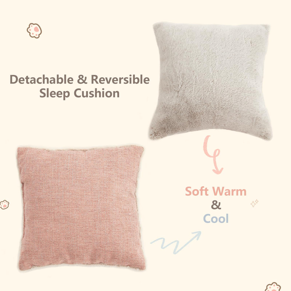 WINDRACING cat bed washable pillow is machine friendly for easy cleaning.