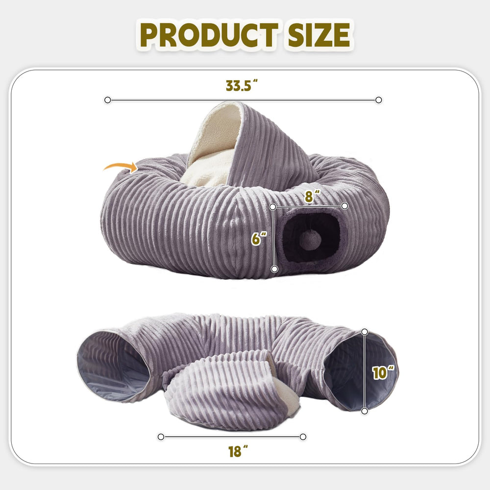 WINDRACING cat tunnel bed blackout tent creates cozy privacy for naps.