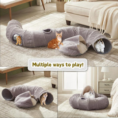 WINDRACING cat tunnel bed soft flannel material for warm, inviting retreat.