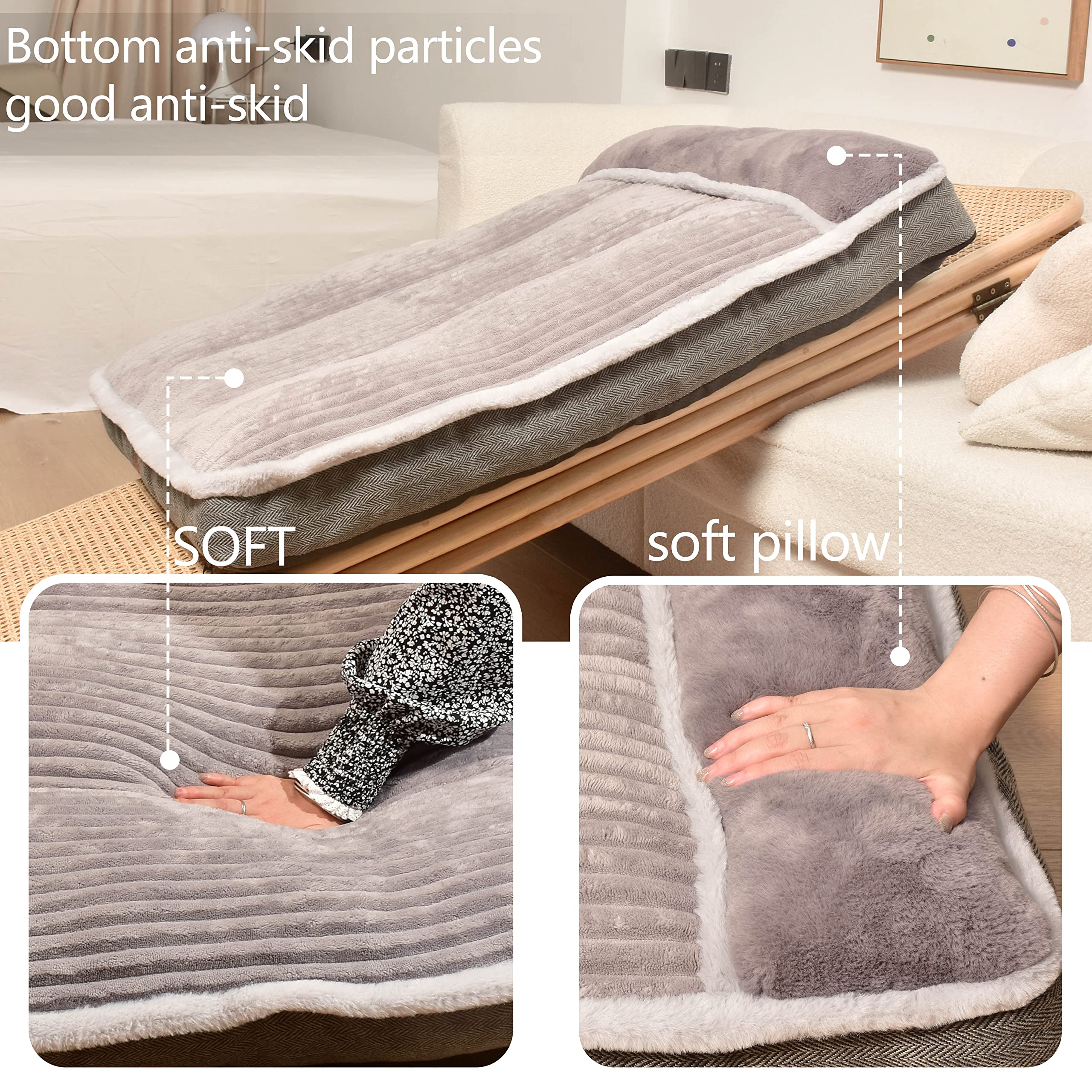 WINDRACING dog bed in living room setup demonstrates grey color blends with decor.