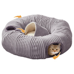 WINDRACING Large Cat Tunnel Bed donut design offers cozy play space and nap area.