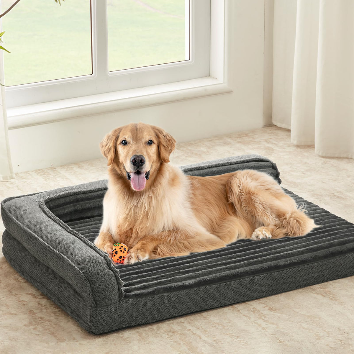 WINDRACING orthopedic bed 40x28 with dual bolsters for head support