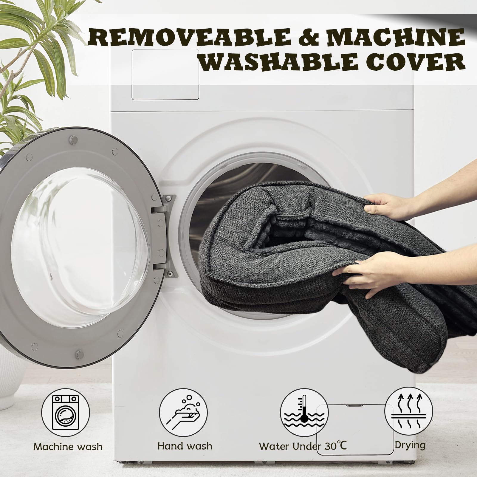 WINDRACING orthopedic bed is machine washable for simple upkeep.