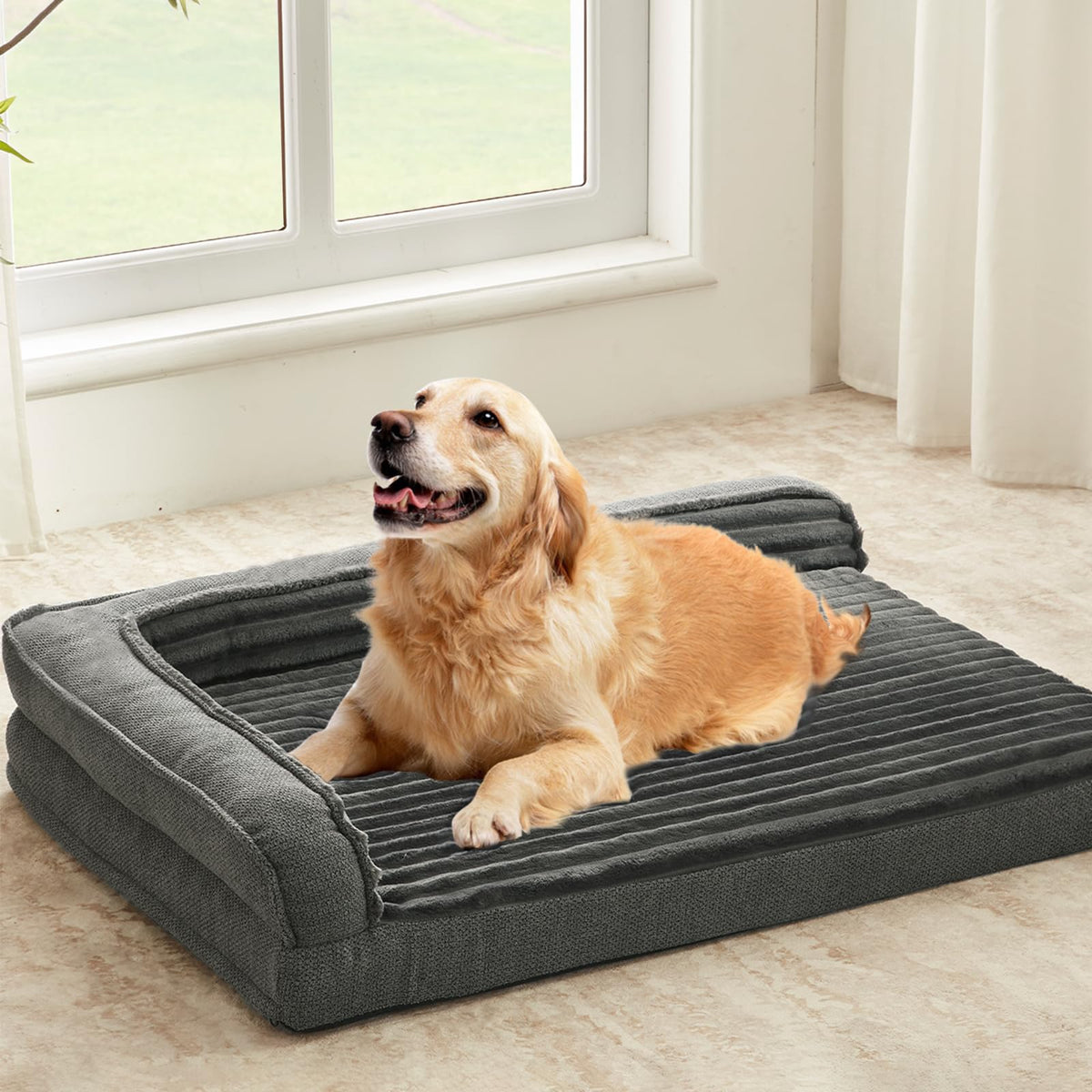 WINDRACING orthopedic dog bed with egg foam for balanced comfort and support.