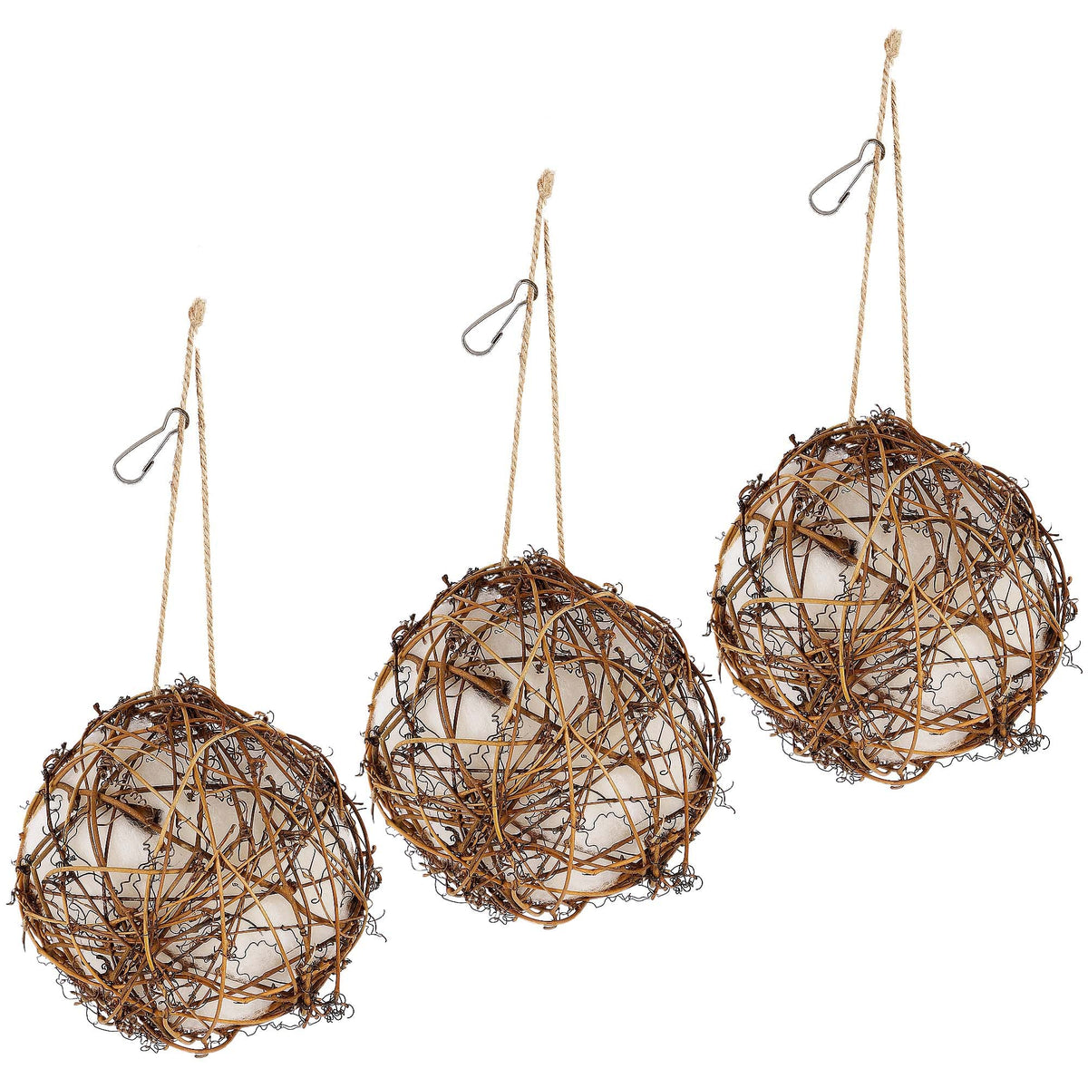 Winemana globe hummingbird nesters set with three nest balls for easy hanging outdoors