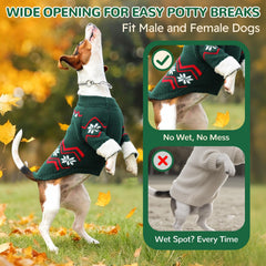 Wingoin dog sweater high belly opening eases potty breaks without removal