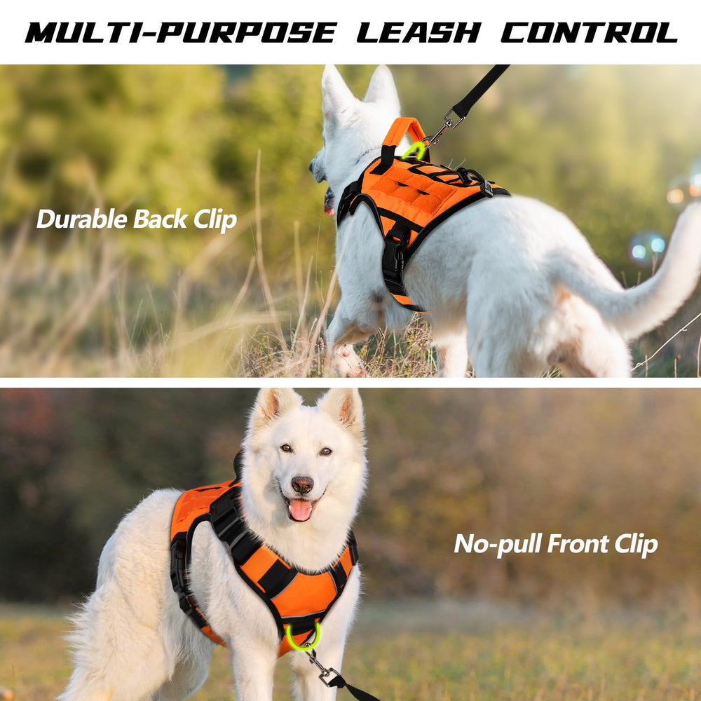 WINGOIN orange tactical harness durable 1000D nylon for rugged outdoor use.