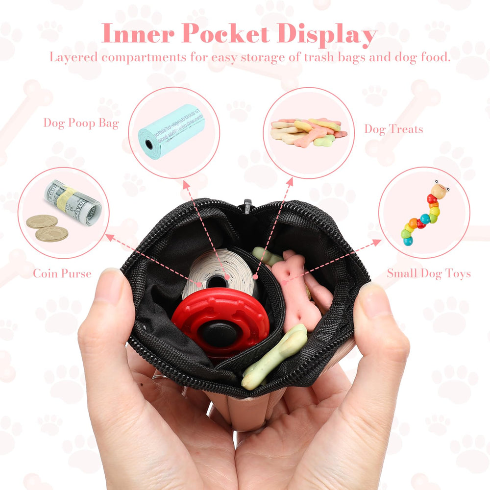 WINPAWS dog treat pouch coffee waste bag dispenser opening for quick access