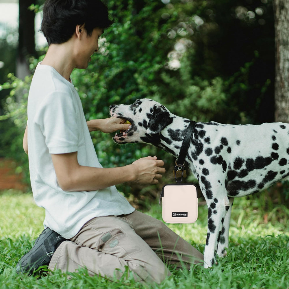 WINPAWS one-handed operation design enables quick treat access while walking.