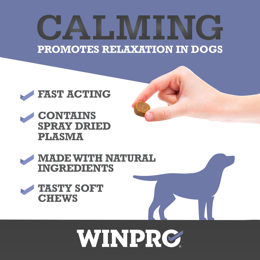 WINPRO grain-free chews provide a tasty, easy-to-dose calming option.