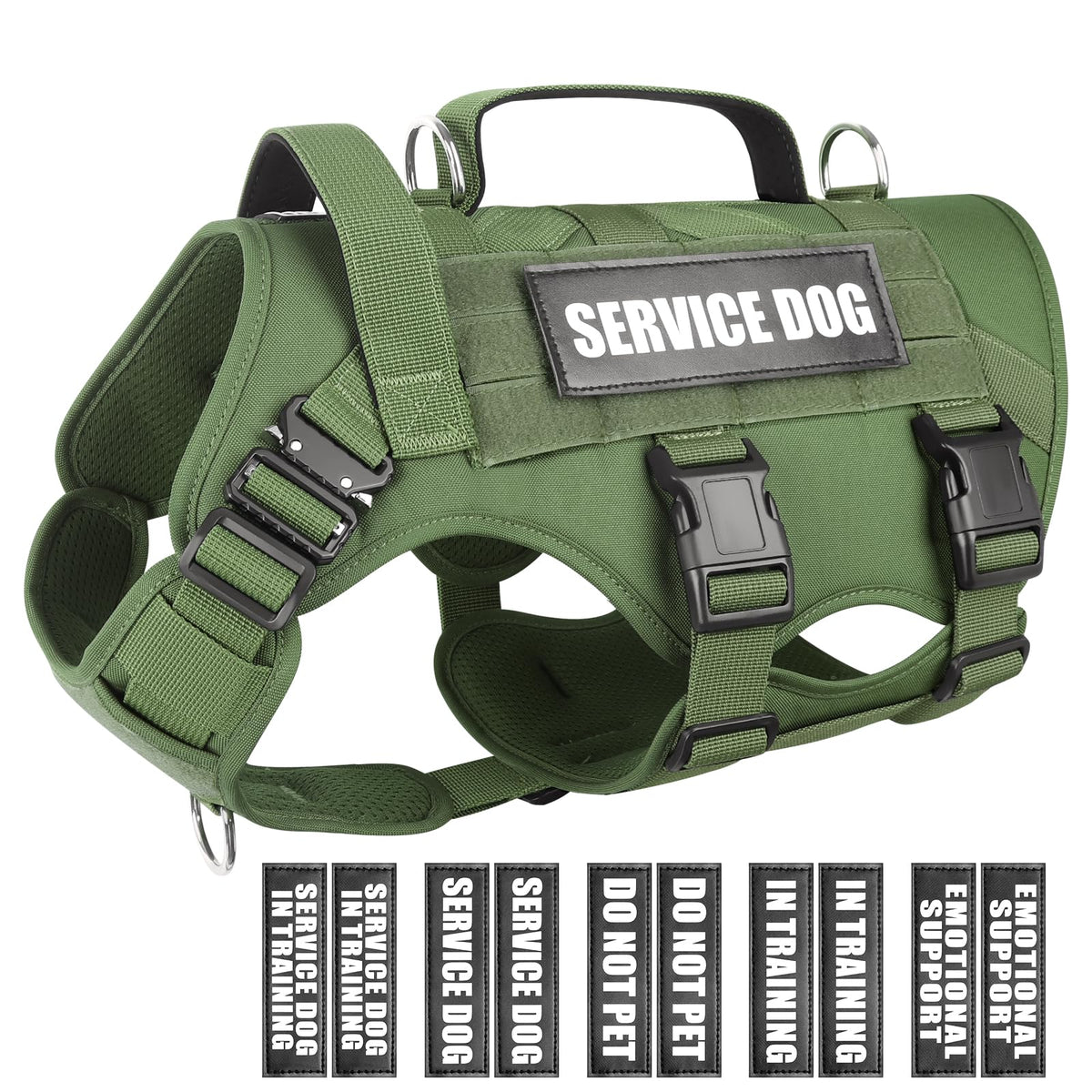 WINSEE service dog vest front view shows sturdy construction for comfortable daily wear