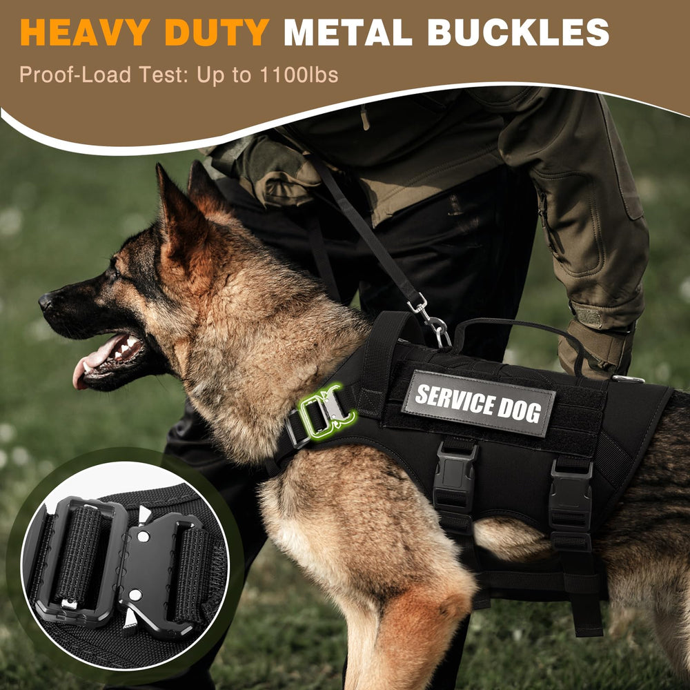 WINSEE service dog vest molle side pouches demonstrates extra storage
