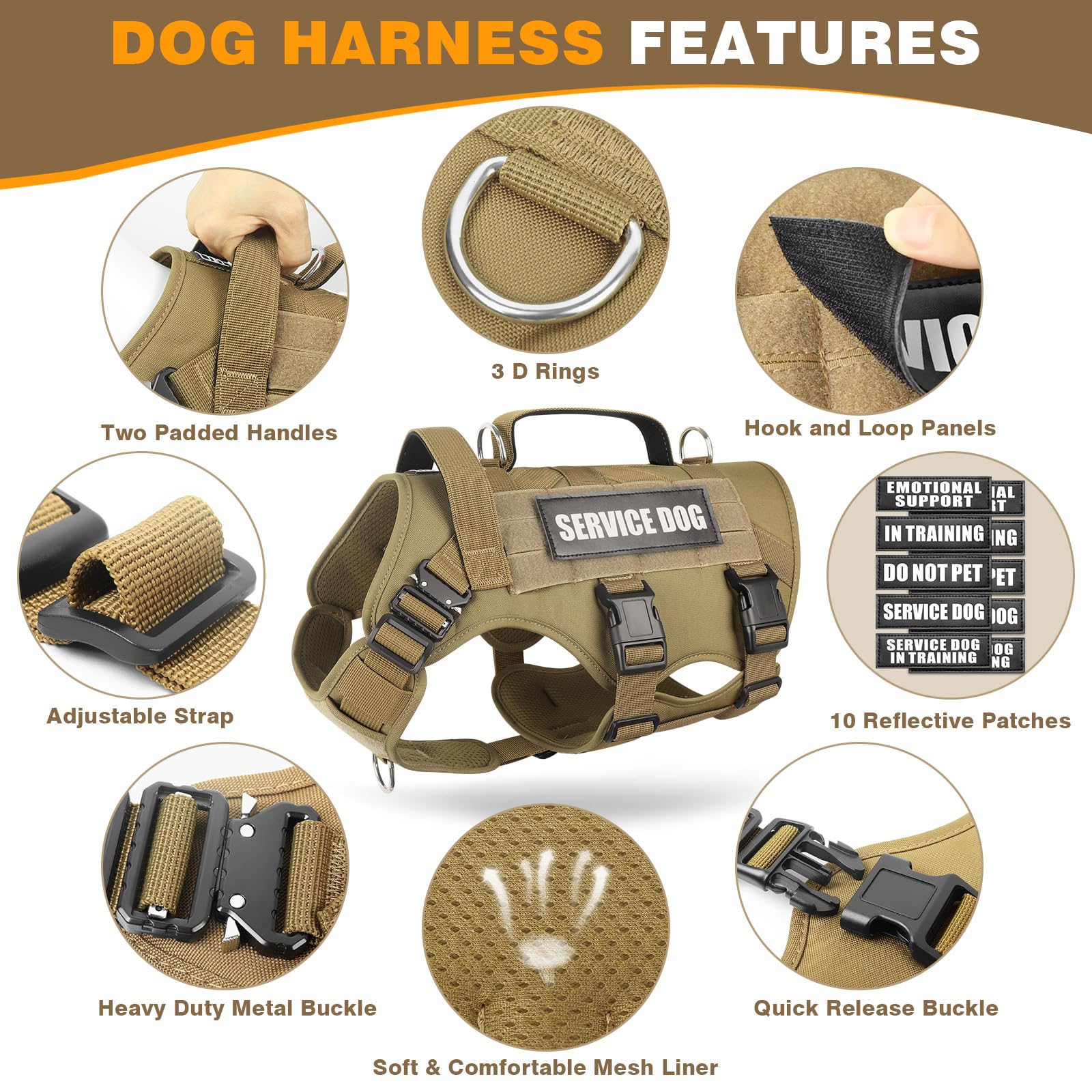 WINSEE vest with metal shoulder buckles for strong support during walks