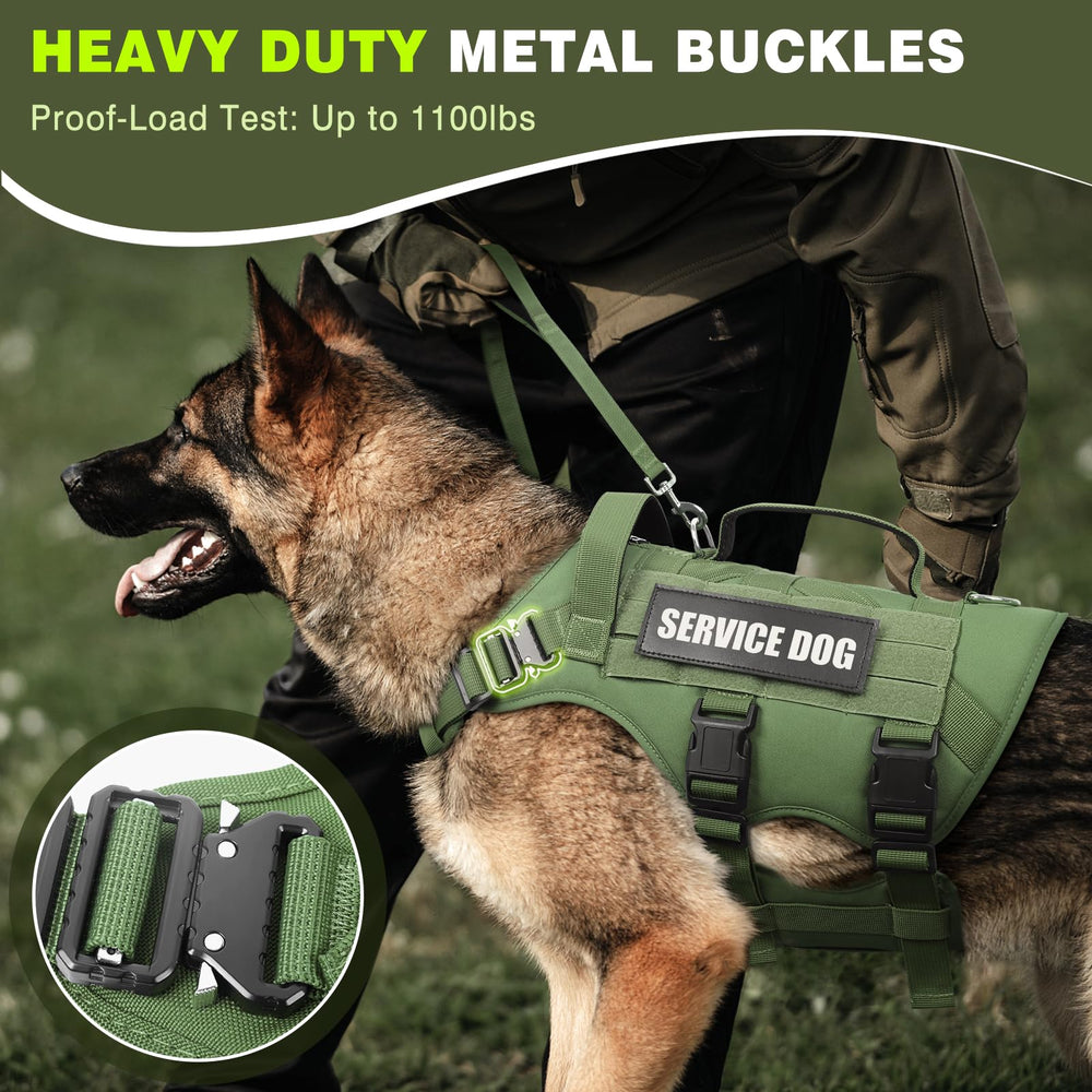 WINSEE service dog vest side view with MOLLE pouches enables easy gear attachment