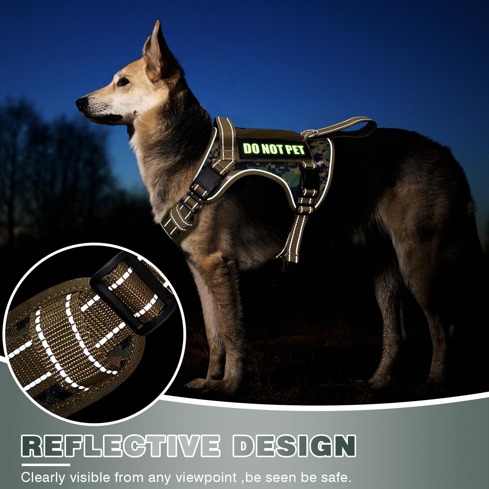WINSEE back-clip option for relaxed walking and leash use