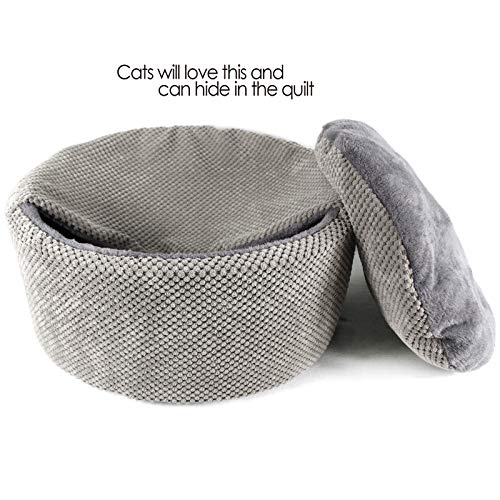 Winsterch large cat bed close-up of plush texture for soft, warm naps.