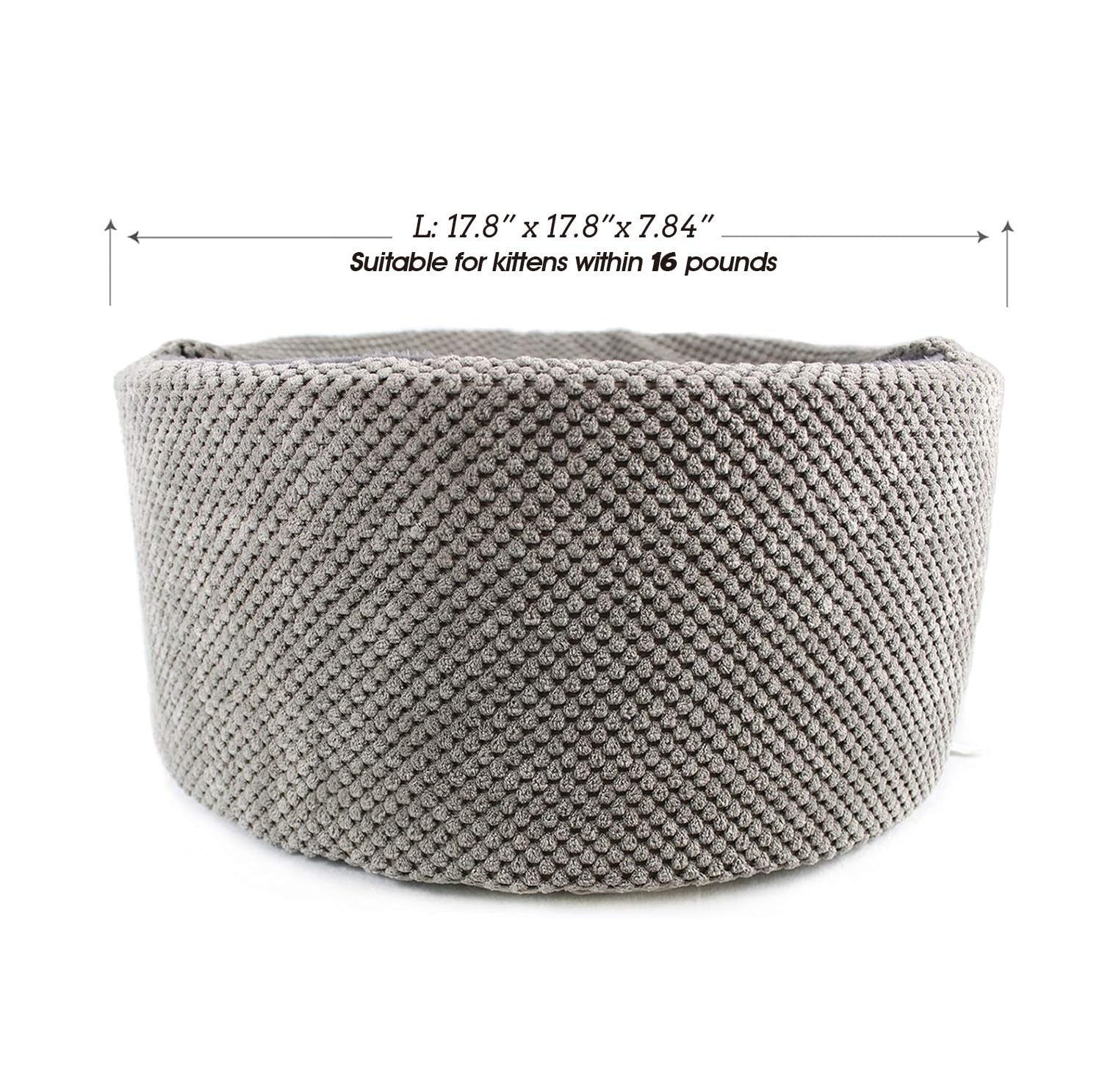 Winsterch large cat bed cushion removable and washable for easy cleaning.