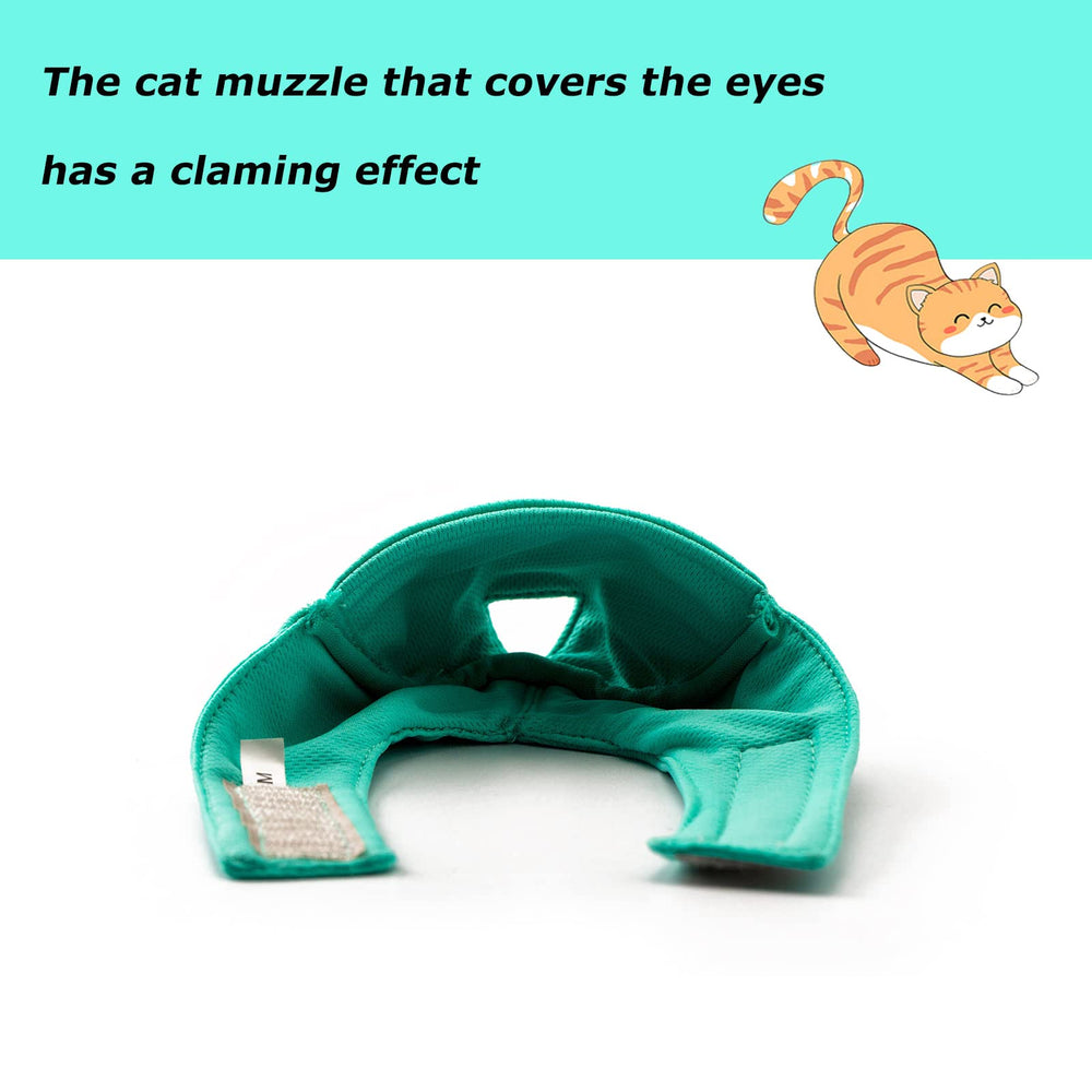 Wintchuk cat muzzle adjustable magic sticker for quick fit.