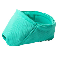 Wintchuk cat muzzle shows anti-scratch design during grooming.